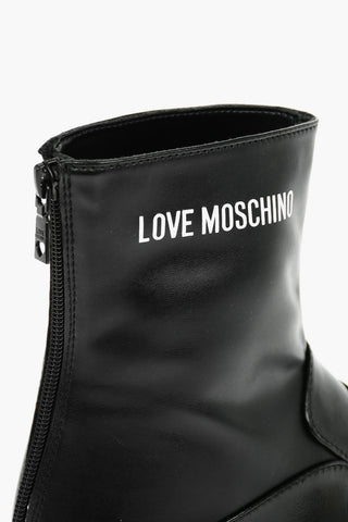 LOVE 5cm Leather Ankle Boots with Chunky Sole and Zip Closure