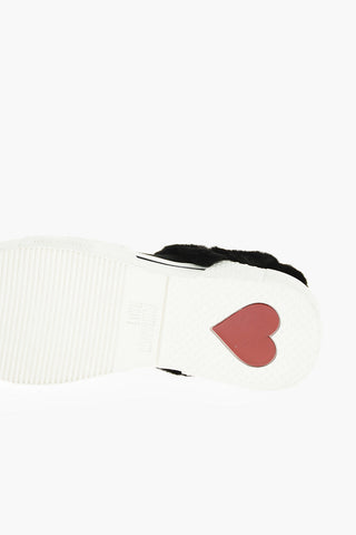LOVE 4.5cm Suede TEXTURE50 Slip On Sneakers with Platform