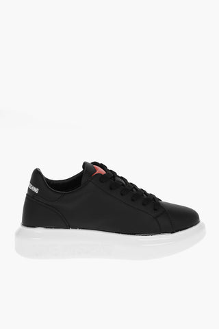 LOVE Contrasting Sole Leather Sneakers