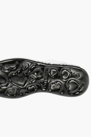 LOVE Sneakers Basse GOMMA40 in Pelle con Platform Logato in Gomma 5cm