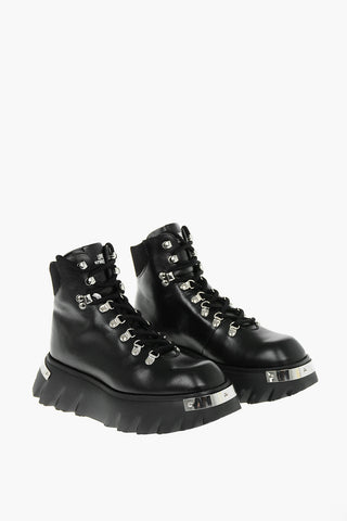 LOVE Anfibi CLIMB60 in pelle con suola Platform Chunky 5.5cm