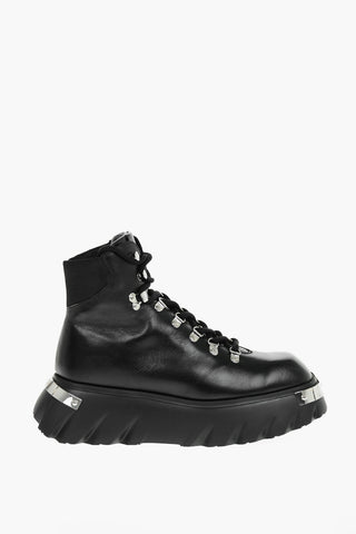 LOVE Anfibi CLIMB60 in pelle con suola Platform Chunky 5.5cm