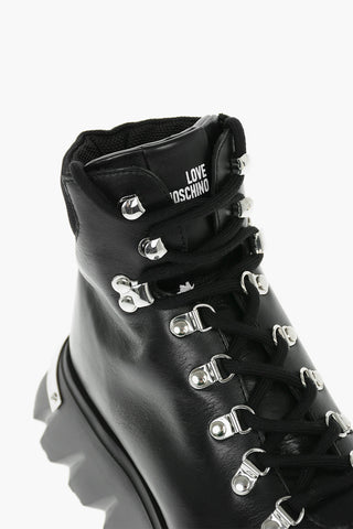 LOVE Anfibi CLIMB60 in pelle con suola Platform Chunky 5.5cm