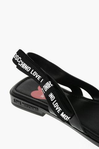 LOVE Square Toe Patent Faux Leather KARL 20 Sandals