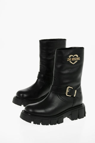 LOVE 5 cm Chunkly Sole WTASSEL50 Booties with Golden Logo