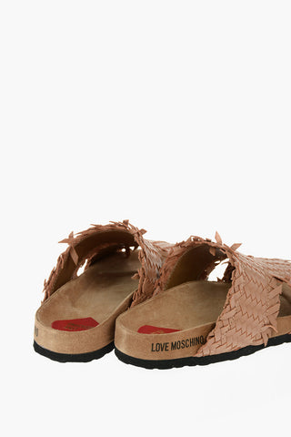 LOVE Braided Design Leather BIRKI30 Sandals