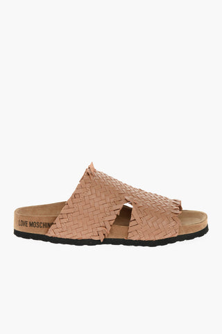 LOVE Braided Design Leather BIRKI30 Sandals