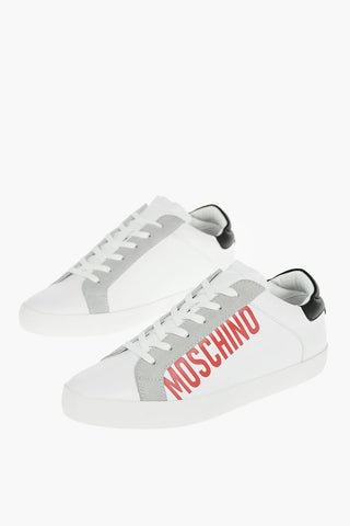 LOVE Leather CASSE25 Low-Top Sneakers with Suede Details