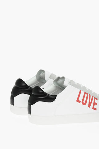 LOVE Leather CASSE25 Low-Top Sneakers with Suede Details