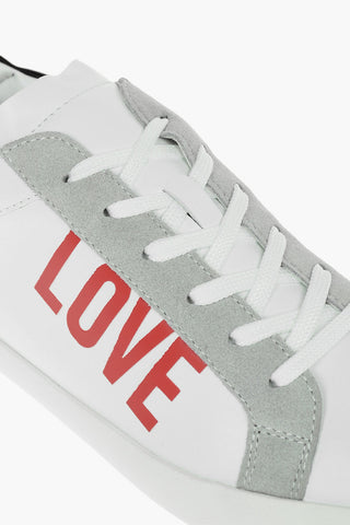 LOVE Leather CASSE25 Low-Top Sneakers with Suede Details