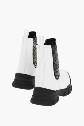 LOVE 4cm Leather Logoed Band TREK45 Chelsea Boots with Track Sole