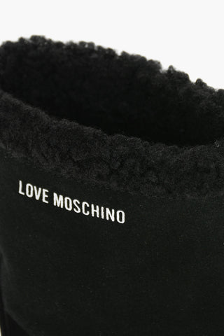 LOVE 4cm Suede TREK45 Boots with Laces and Faux Fur Detail