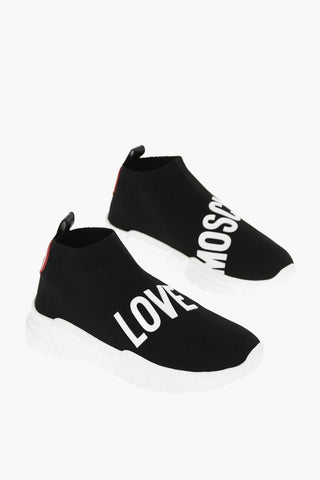 Contrasting Embessed Logo RUNNING35 Sock Sneakers