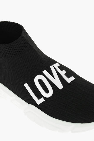 Contrasting Embessed Logo RUNNING35 Sock Sneakers
