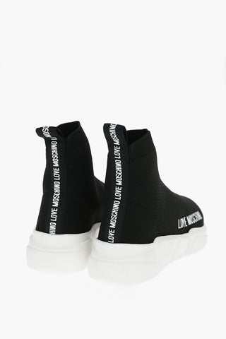 LOVE solid color RUNNING35 sock sneakers with contrasting sole
