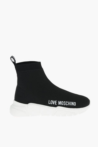LOVE solid color RUNNING35 sock sneakers with contrasting sole