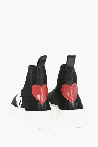 LOVE Embossed Logo RUNNING35 High-Top Sock Sneakers