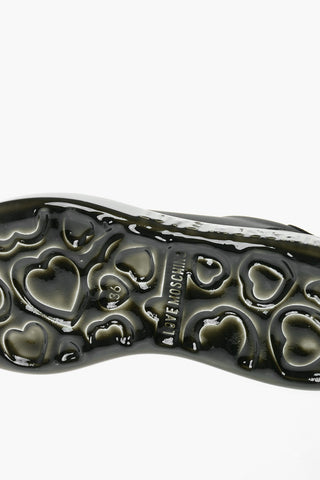 LOVE Contrasting Details Leather Sneakers