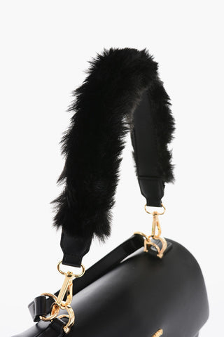 LOVE Borsa in Ecopelle con Chiusura a Rotazione e Tracolla Removibile