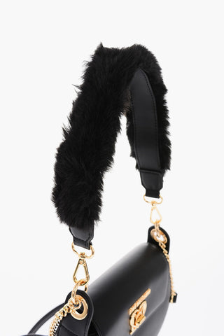 LOVE Mini Borsa Saddle in Ecopelle con Chiusura Turn Lock Dorata
