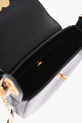 LOVE Mini Borsa Saddle in Ecopelle con Chiusura Turn Lock Dorata