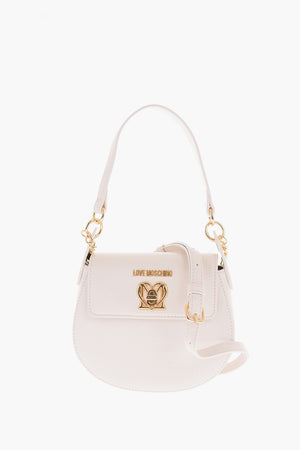 LOVE Mini Saddle Bag aus Kunstleder mit goldenem Turn-Lock-Verschluss