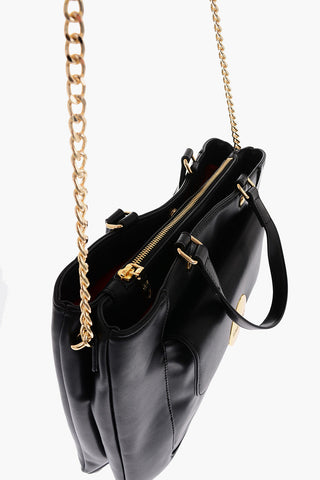 LOVE Top-Handle Bag in Faux Leather with Maxi Monogram and Removable Scarf