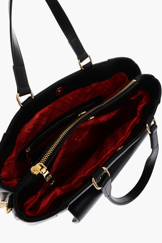 LOVE Top-Handle Bag in Faux Leather with Maxi Monogram and Removable Scarf
