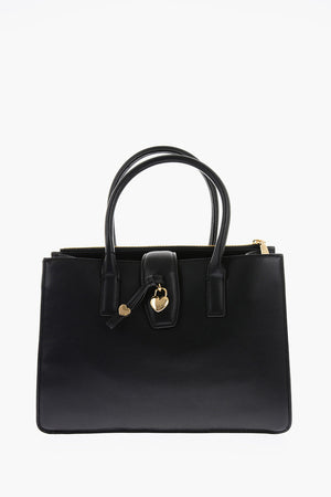 LOVE Borsa Tote in Ecopelle con Charm Dorato a Cuore