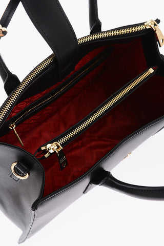 LOVE Faux Leather Tote Bag with Gold Heart Charm