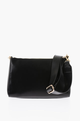 LOVE Faux Leather Shoulder Bag with Intarsio Logo and Removable Mirror