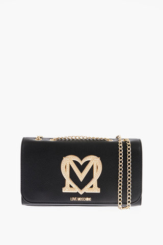 LOVE Borsa a Tracolla in Ecopelle con Logo in Metallo