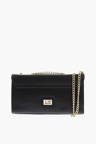 LOVE Borsa a Tracolla in Ecopelle con Logo in Metallo