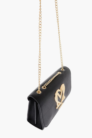 LOVE Borsa a Tracolla in Ecopelle con Logo in Metallo