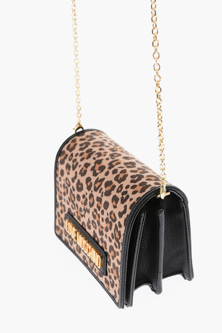 LOVE Animal Effect Faux Leather POLY Mini Saddle Bag