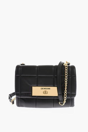 LOVE Borsa in Ecopelle Trapuntata con Tracolla Removibile