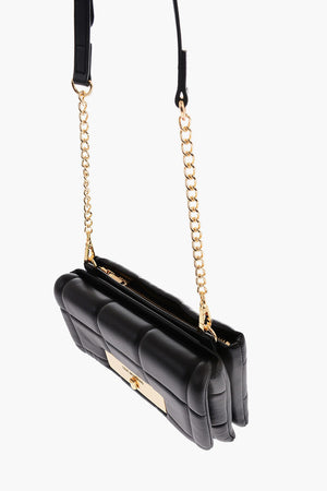 LOVE Borsa in Ecopelle Trapuntata con Tracolla Removibile