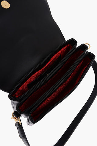 LOVE Faux Leather Handbag SAFETY Solid Color