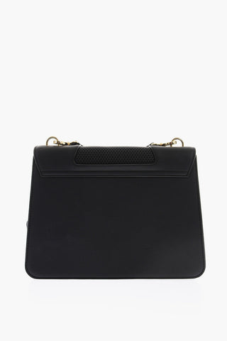 LOVE Perforated Detail Crossbody Bag with Golden Logo