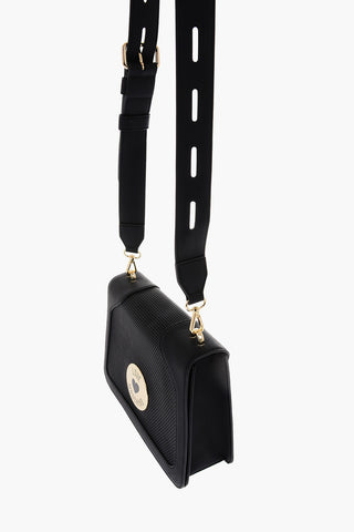 LOVE Perforated Detail Crossbody Bag with Golden Logo