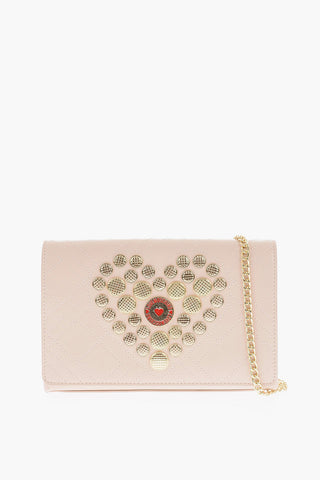 LOVE Golden Details Faux Leather Crossbody Bag