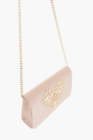 LOVE Golden Details Faux Leather Crossbody Bag