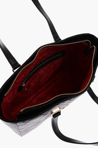 LOVE Borsa Tote in Ecopelle con Applicazioni Rotonde Dorate