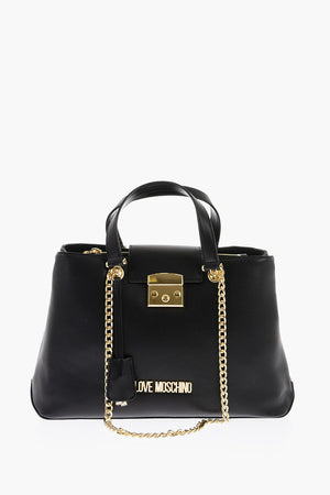 LOVE Borsa Tote LUCILLE in Ecopelle Martellata a Doppio Scomparto