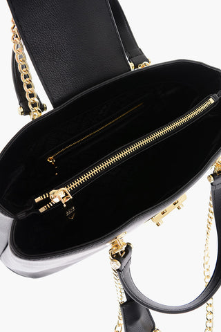 LOVE Pebbled Faux Leather Tote Bag LUCILLE with Double Compartment