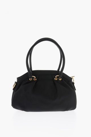 LOVE Faux Leather Bowler Bag with Removable Braided Handle