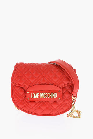 LOVE Quilted Faux Leather Crossbody Bag 