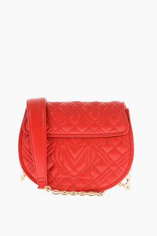 LOVE Quilted Faux Leather Crossbody Bag 