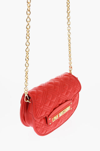 LOVE Quilted Faux Leather Crossbody Bag 