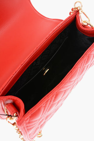 LOVE Quilted Faux Leather Crossbody Bag 